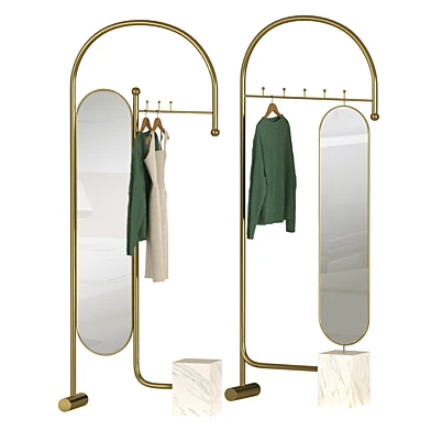 Floor clothes rack with mirror - 2 types