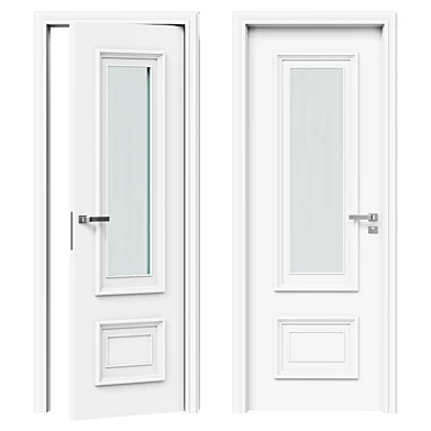 Межкомнатная дверь PRIMA VD Bianco, накладные штапики на полотне стекло