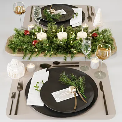 Christmas table setting