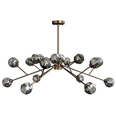 Rh boule de crustal smoky 18