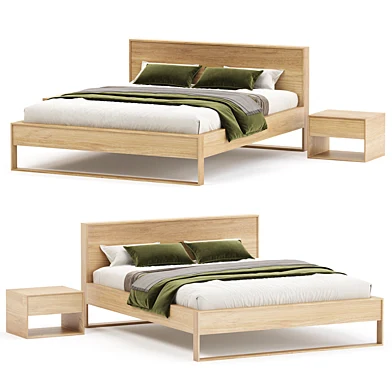 Hoyne Oak Bed King