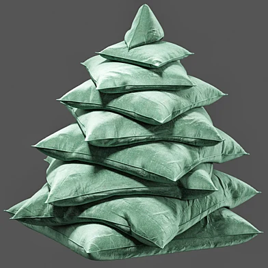 christmas tree made of pillows