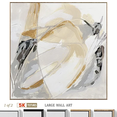 Large Abstract Neutral Textural Wall Art C-741