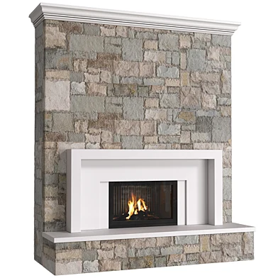 Современный Камин в стиле Ар-деко.Decorative stone wall Fireplace ArtDeco