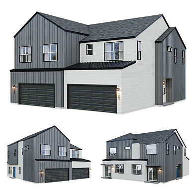 Low Poly American House 01