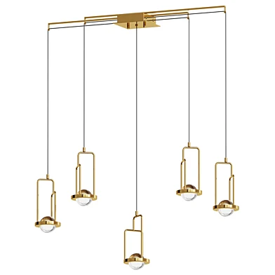 Kitchen Island light Crystal Linear Pendant Light in Gold