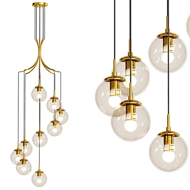 Globe ladder multi ceiling lamp