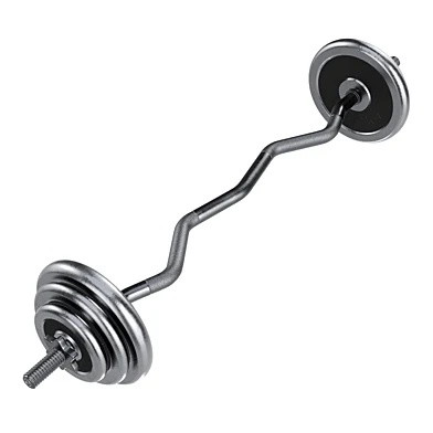 Curved weight bar with weights