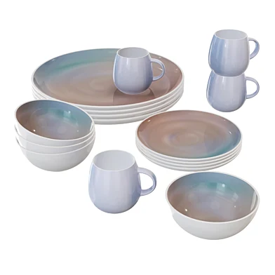 Dinnerware Set 03 Bowl Mug Dinner Plate Platter