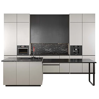 kitchen modern black white