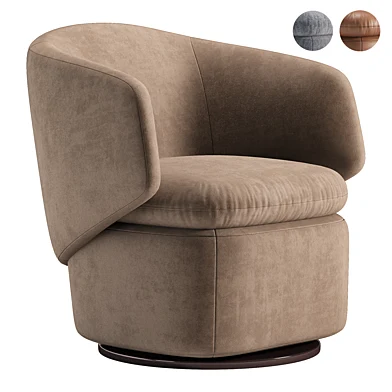 Crescent Swivel Armchair