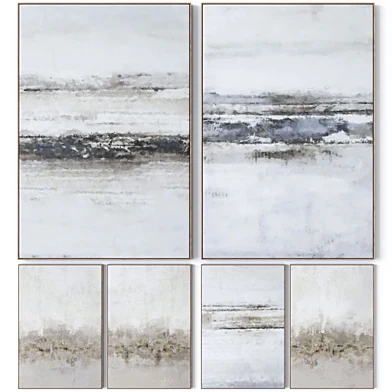 Set of 6 large wall paintings 2495