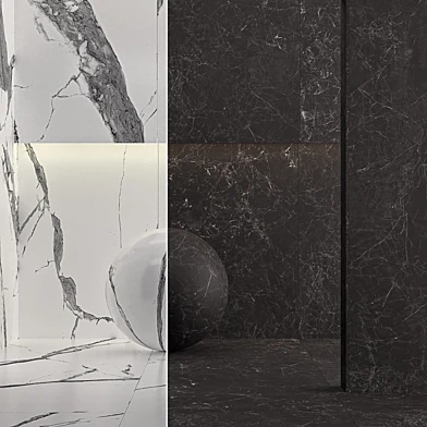 Керамогранит Laminam NATURALI CALACATTA-MICHELANGELO, NATURALI NERO-GRECO 3200x1600 mm
