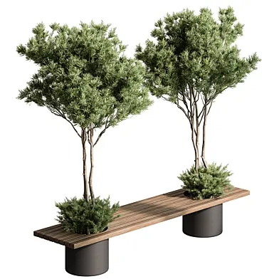 Urban Furniture Bench with Plants 60