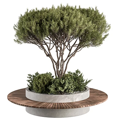 Urban Furniture Bench with Plants 58