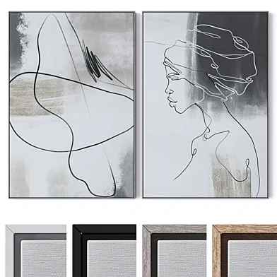 Set of large wall paintings 2558
