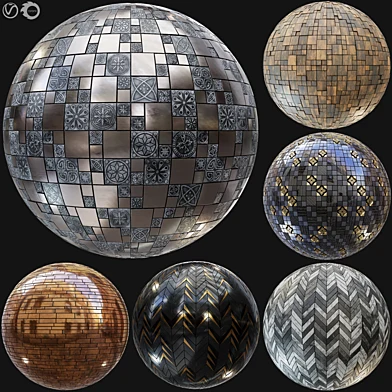 Wall Mosaic Tile PBR Material Vol6