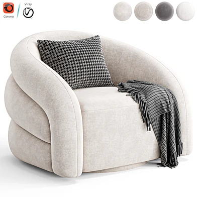 Swivel armchair Novelle Off White by Eichholtz