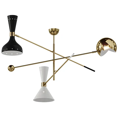 Orbitale brass chandelier