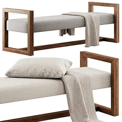 Деревянная скамья Wallace Modern by Kathy Kuo Home