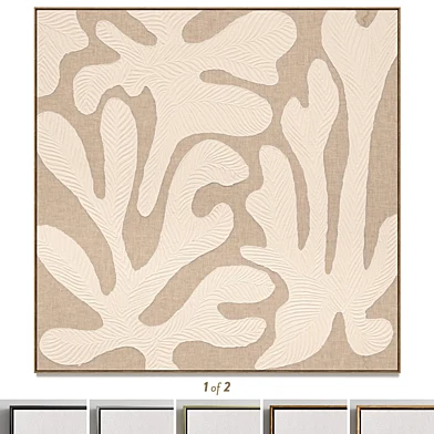Plaster two square photo frames D-156