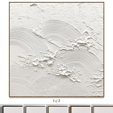 Plaster two square photo frames D-157