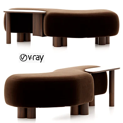 BROWN VELVET MINHO LOUNGE CHAIR