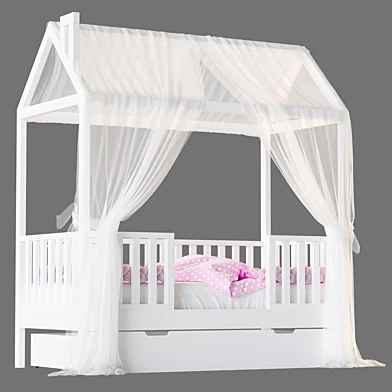 Childrens bed house Lynn entrance in the center