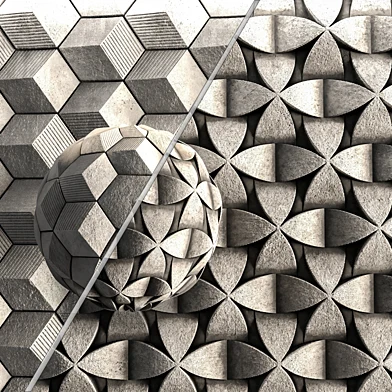 3D Concrete decorative wall panel -vol.09