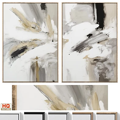 Accent Abstract Neutral Textured Wall Art C-935
