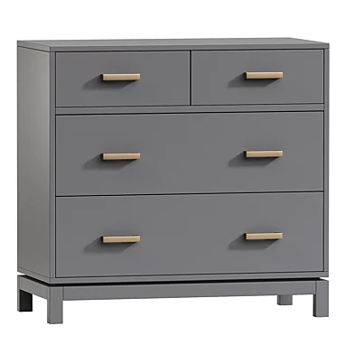 Parke Charcoal Wood 4-Drawer Kids Dresser Chest