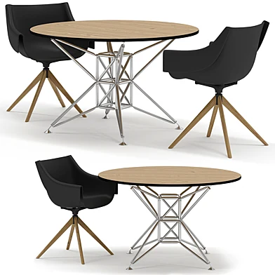 System 180 LUNAR S Desk and Vondom Manta chair
