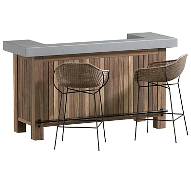 Барный стол Acacia Ultimate и барный стул Wendel