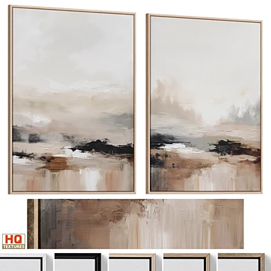 Accent Textured Abstract Neutral Wall Art C-960