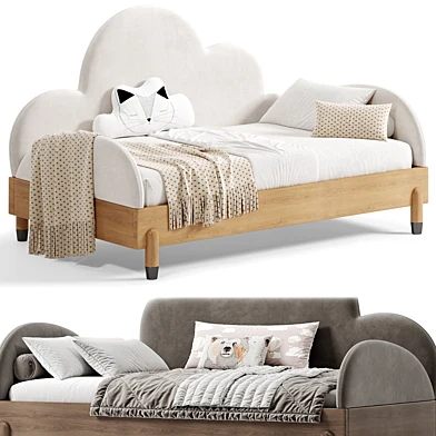 Contemporary White Daybed with Detachable Guardrails Kids Bed by litfad