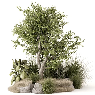 Outdoor Garden Set Bush and Tree - Garden Set 1736