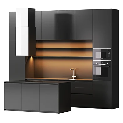 Black minimalist kitchen