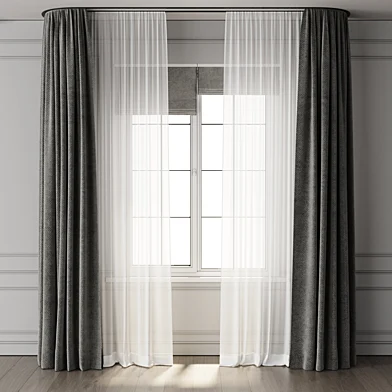 Circle shaped style. Curtain for Interior 124