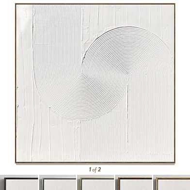 Plaster two square photo frames D-170