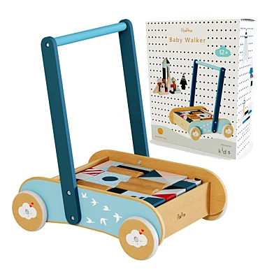 Wooden Baby Push Walker Activity Center toys