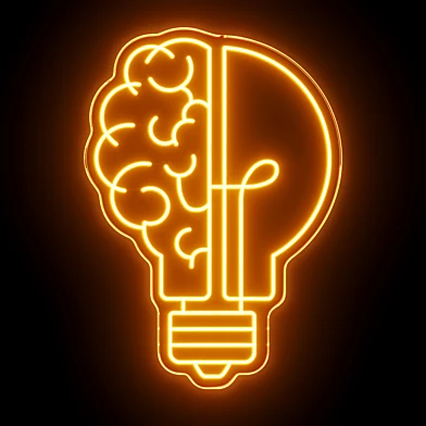 Lightbulb Brain Neon Sign