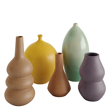 Crackle Glazed Ceramic Vases