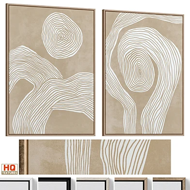 Japandi Abstract Neutral Textured Wall Art C-1048