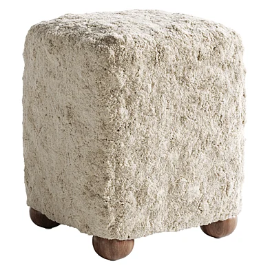 L'Enchere Square Wool Ottoman by Athena Calderone