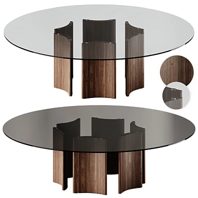 ALAN Tondo Round Glass Dining Table by Porada
