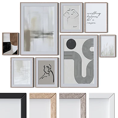 Set of 8 wall paintings 2946
