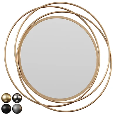 Aziana Round Metal Wall Mirror by Wade Logan