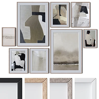 Set of 8 wall paintings 2989