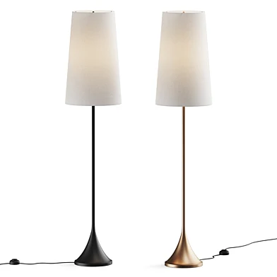 Crate and Barrel Seguin Brushed Brass Metal Floor Lamp
