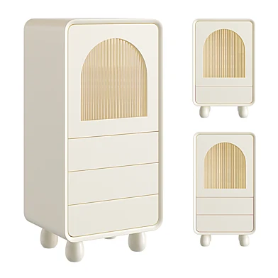 White Modern Combo Dresser